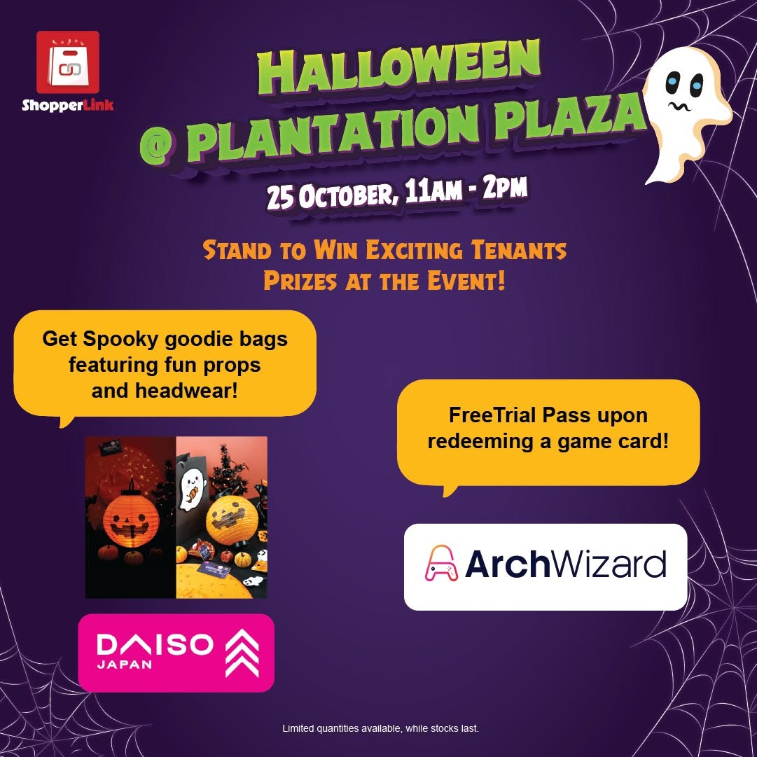Daiso and Archwizard Halloween promotions at Plantation Plaza