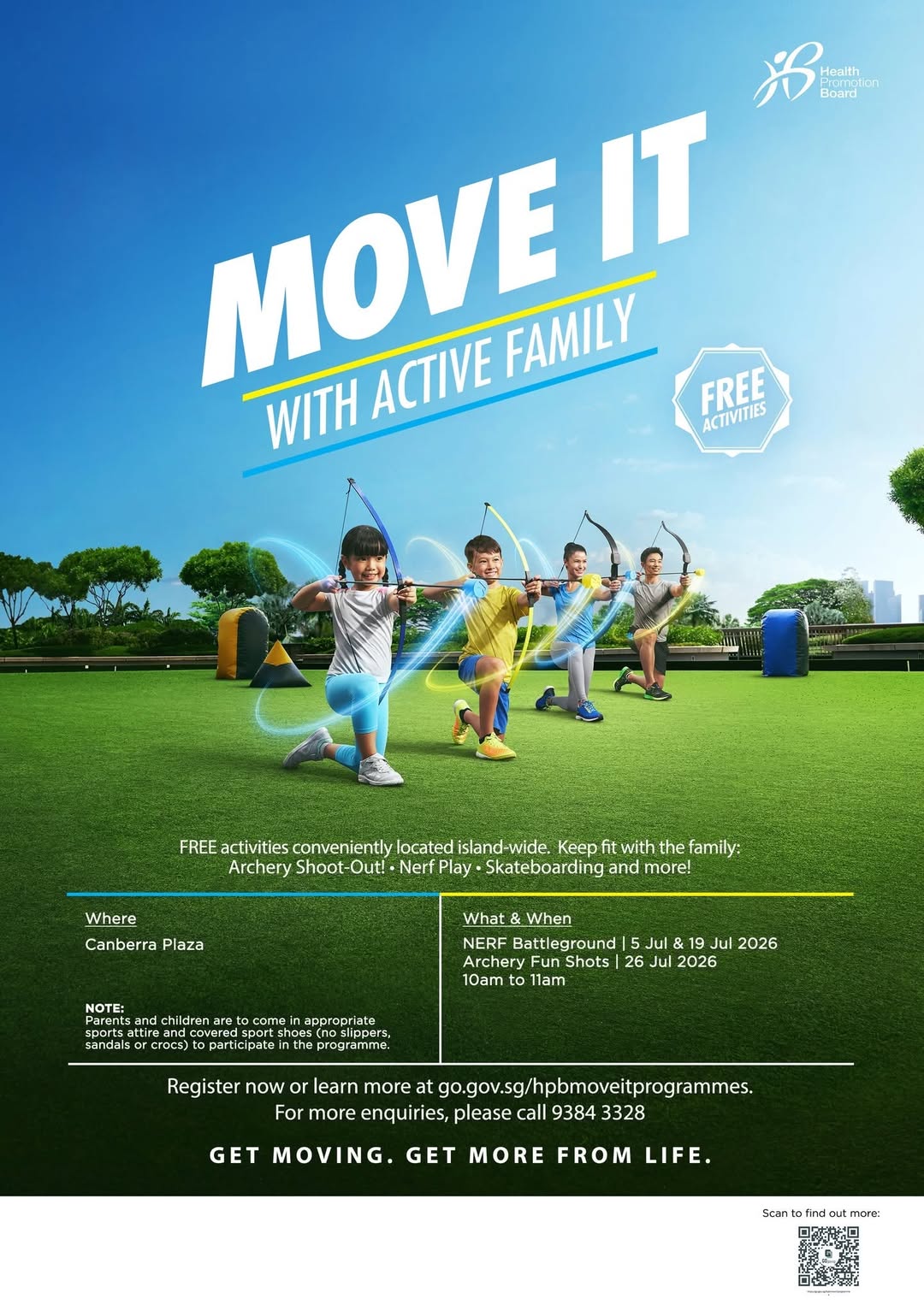 HPB Move It archery and Nerf games at Canberra Plaza