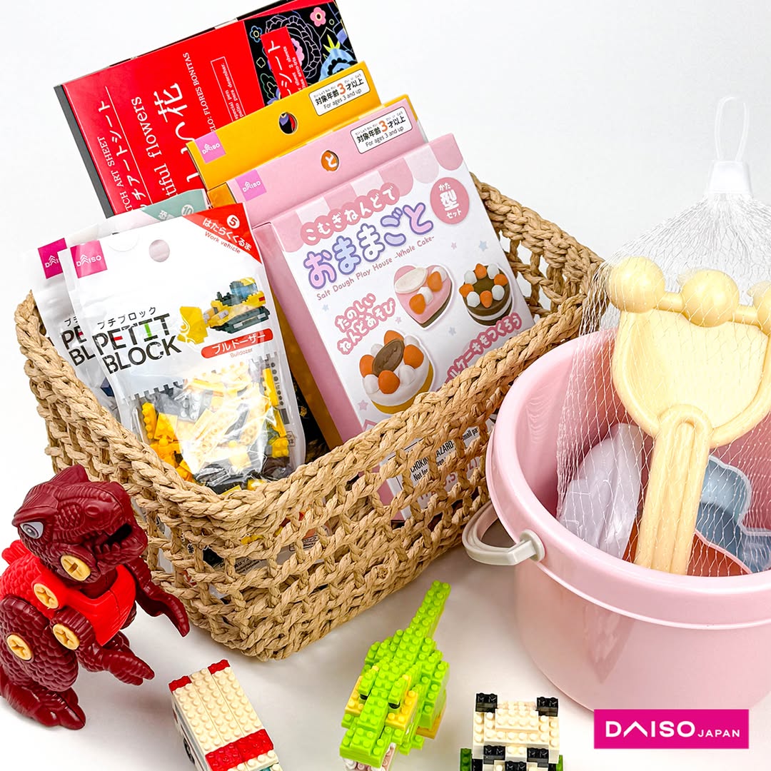 A vibrant collection of art supplies, puzzles, and toys, ready for holiday fun.