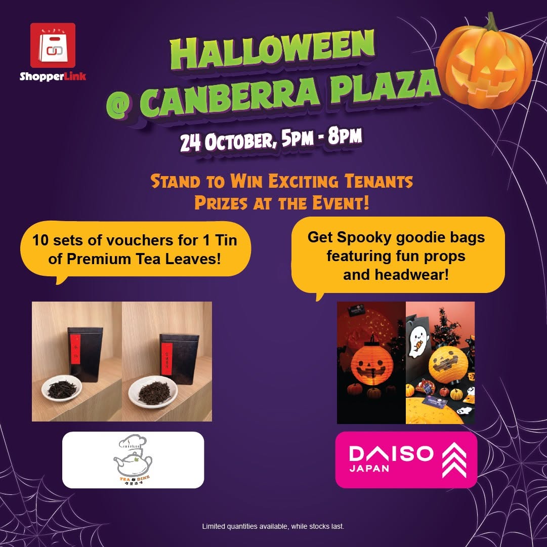 Chin Lee Tea and Dine premium tea leaves and Daiso Halloween goodie bags
