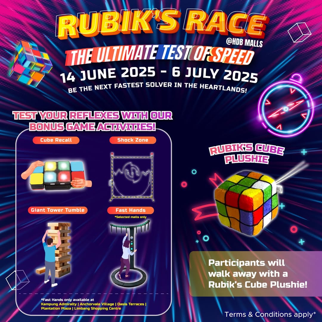 A colorful illustration representing various brain teaser challenges and games at an event.