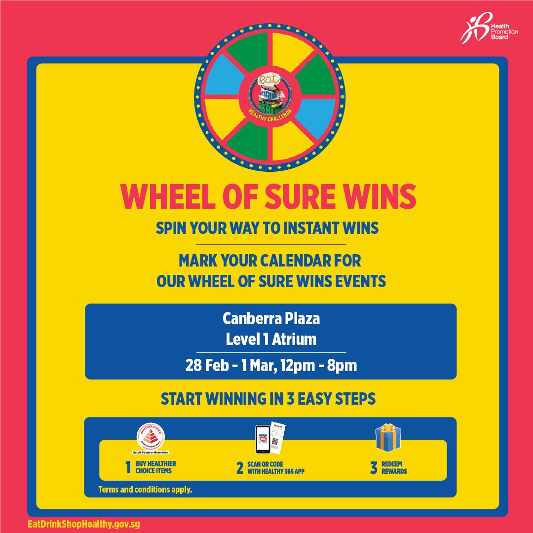 Spin & Win at Canberra Plaza: Wheel of Sure Win Event