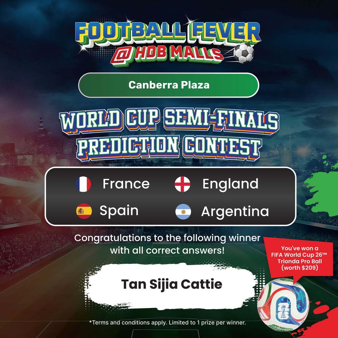 Canberra Plaza Facebook Contest Winner Wins FIFA World Cup 26 Trionda Pro Ball