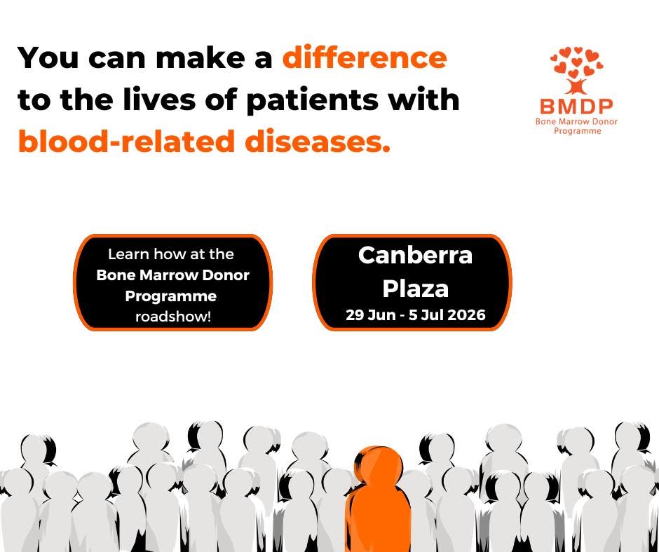 Bone Marrow Donor Programme Roadshow at Canberra Plaza, 29 June , 5 July