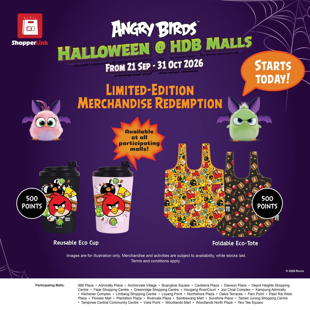 Angry Birds ShopperLink Redemption Starts 21 Sep at Canberra Plaza