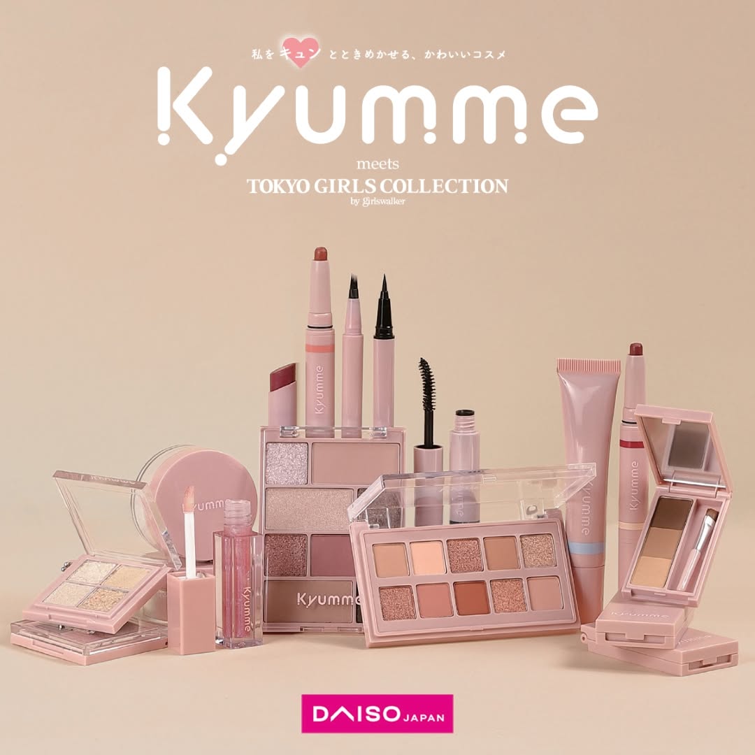 Kyumme meets Tokyo Girls Collection makeup range by Daiso Japan