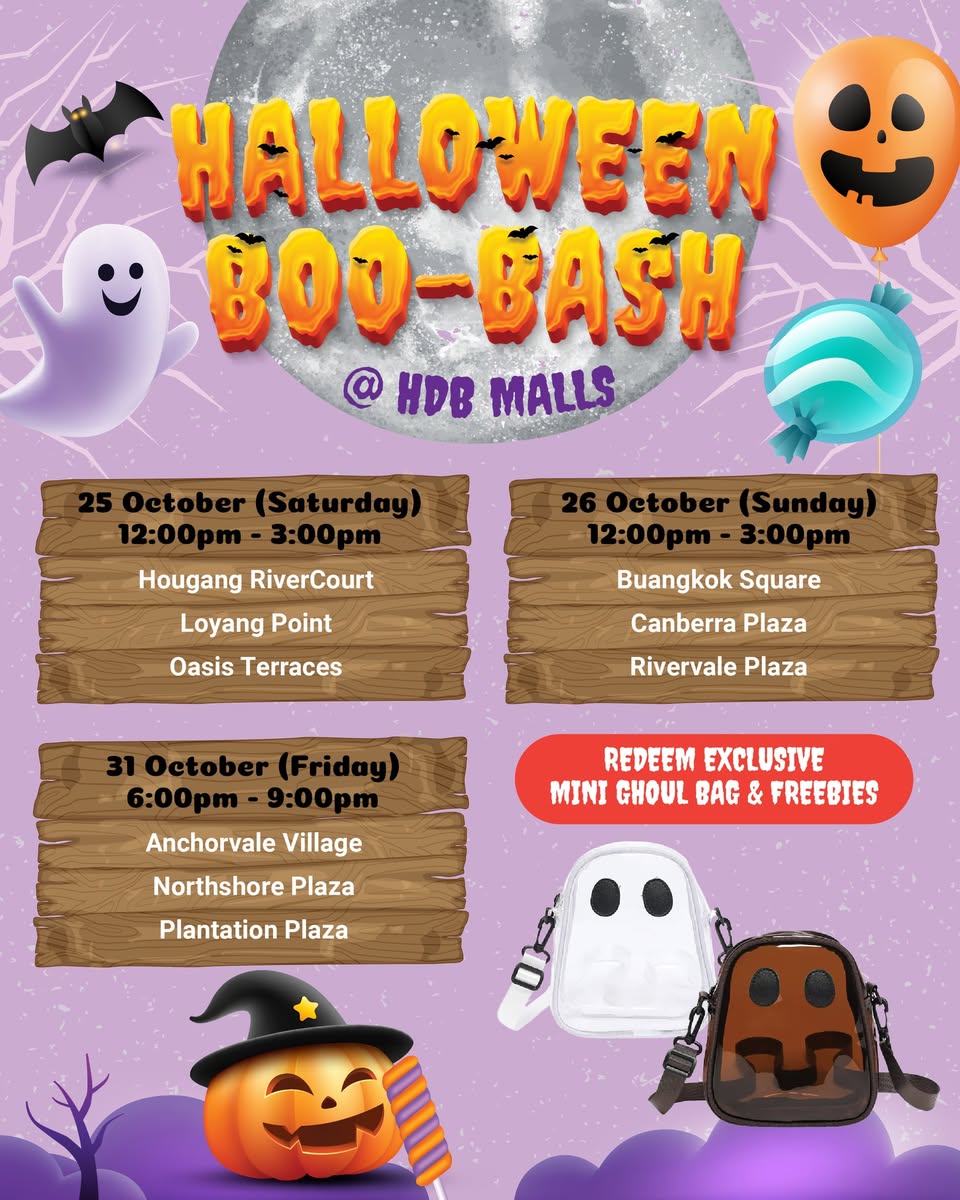 Children enjoying bouncy castles and games at the Halloween Boo-Bash