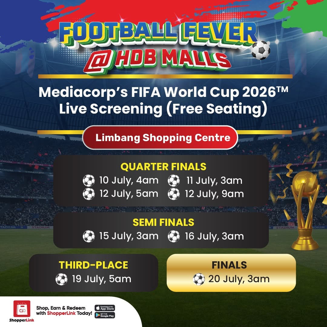 Mediacorp FIFA World Cup 2026 Live Screening at HDB Malls