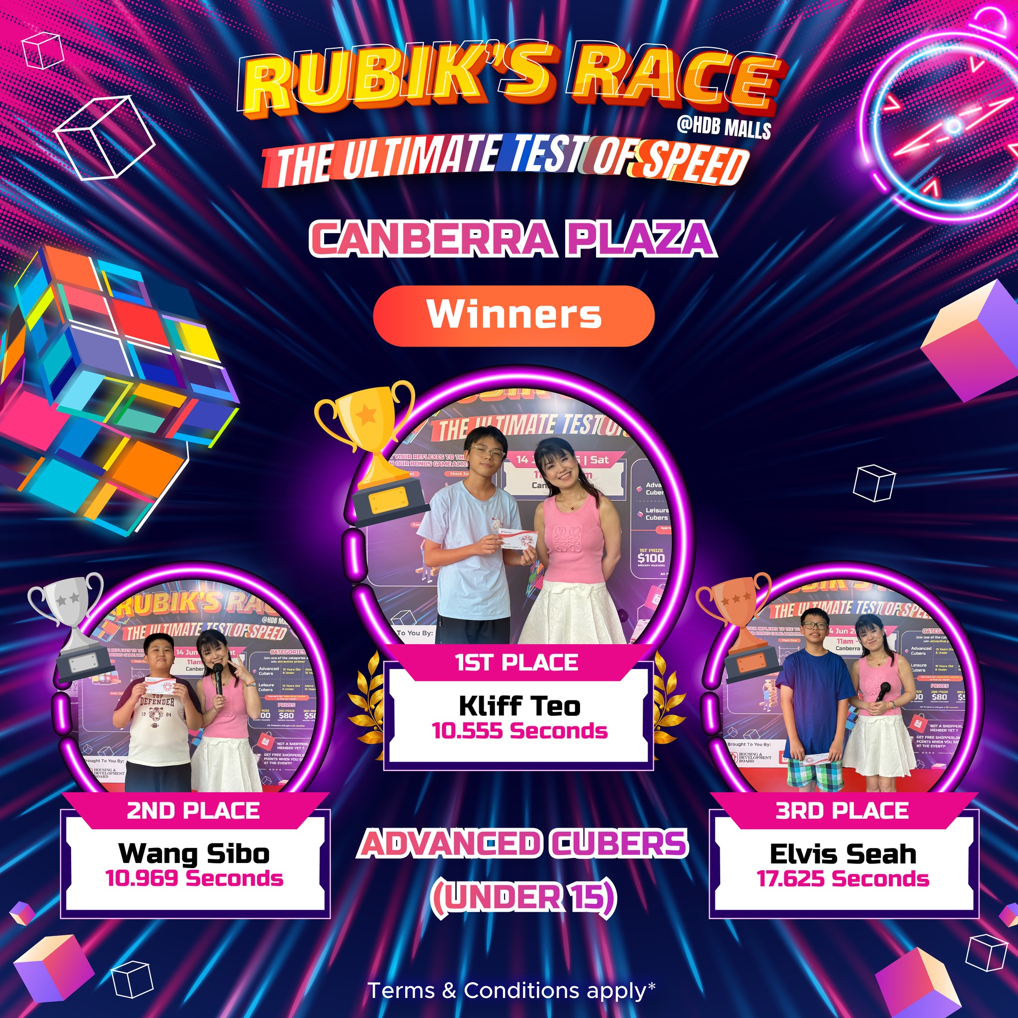 Exciting moments from the Rubik's Race at Canberra Plaza
