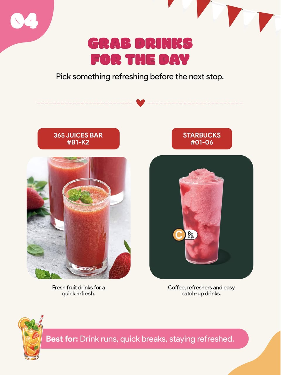 365 Juices Bar and Starbucks at Canberra Plaza