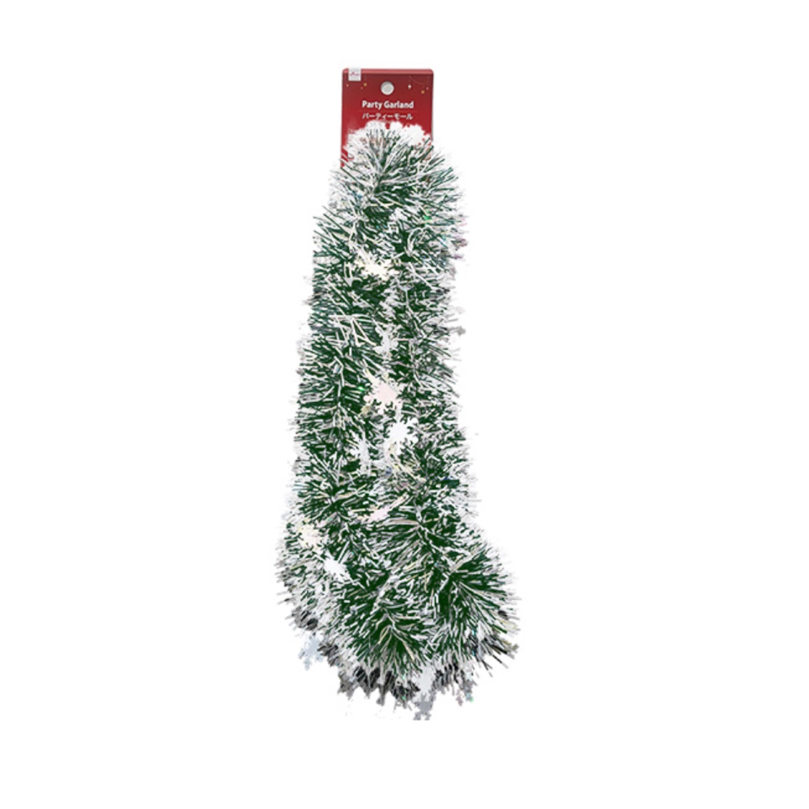 Daiso Party Garland Snowy Green 1.8m Christmas decoration