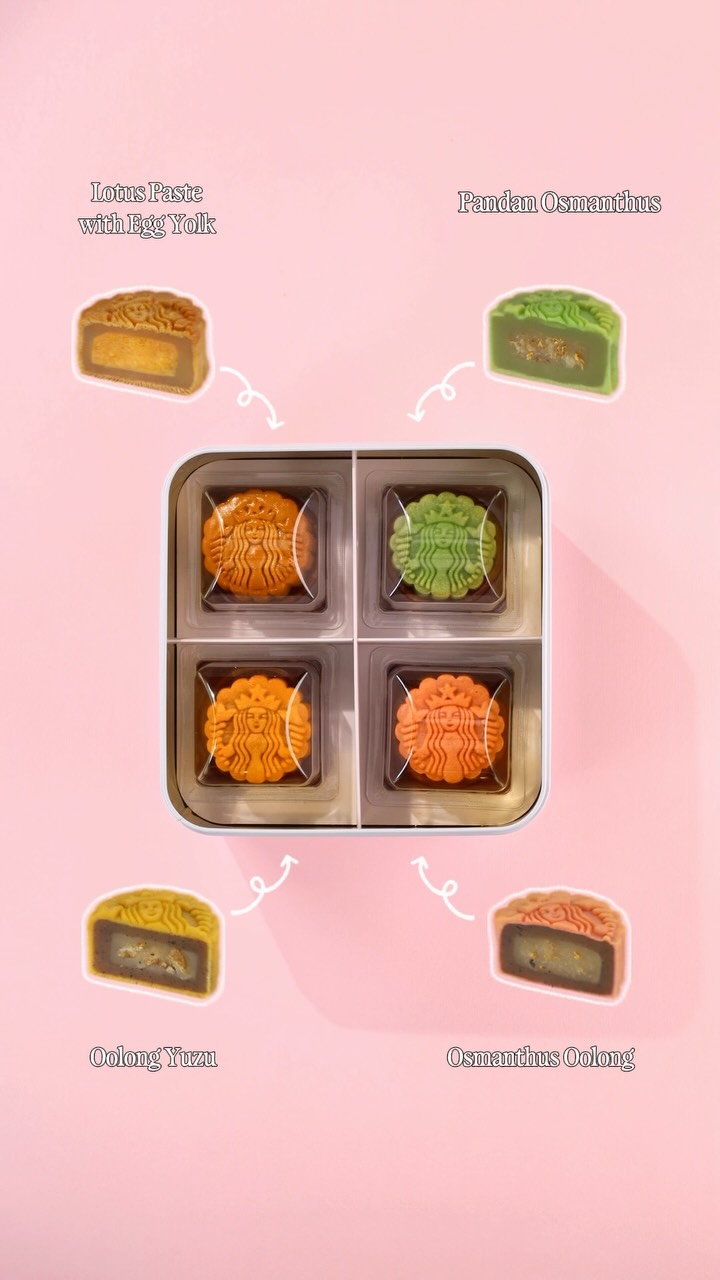 Starbucks 2026 baked mooncake flavours promotional still