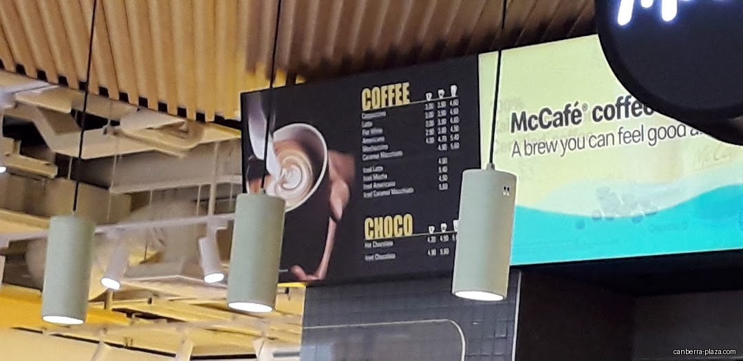 McDonald's Canberra Plaza - Menu