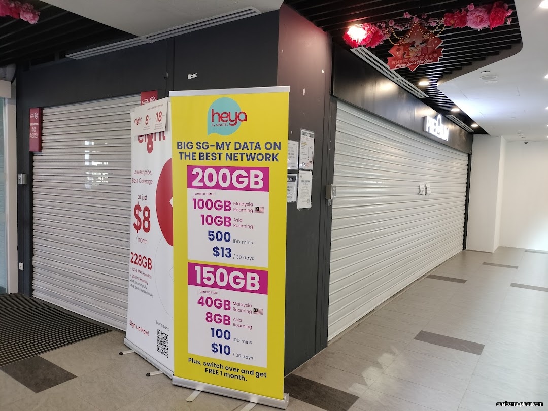 MTech - Canberra Plaza POPStop Singpost Singtel M1 Maxx Eight Heya Eload Prepaid Card Top Up - Menu